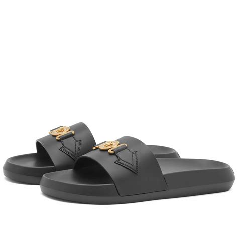 mens black versace slides|Versace pool slides men.